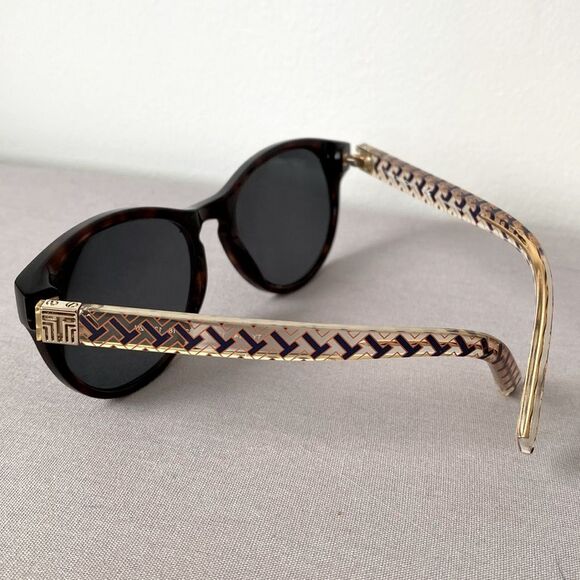 Tory Burch Tortoise Shell Black shade Sunglasses Monogram Pattern Prescription
